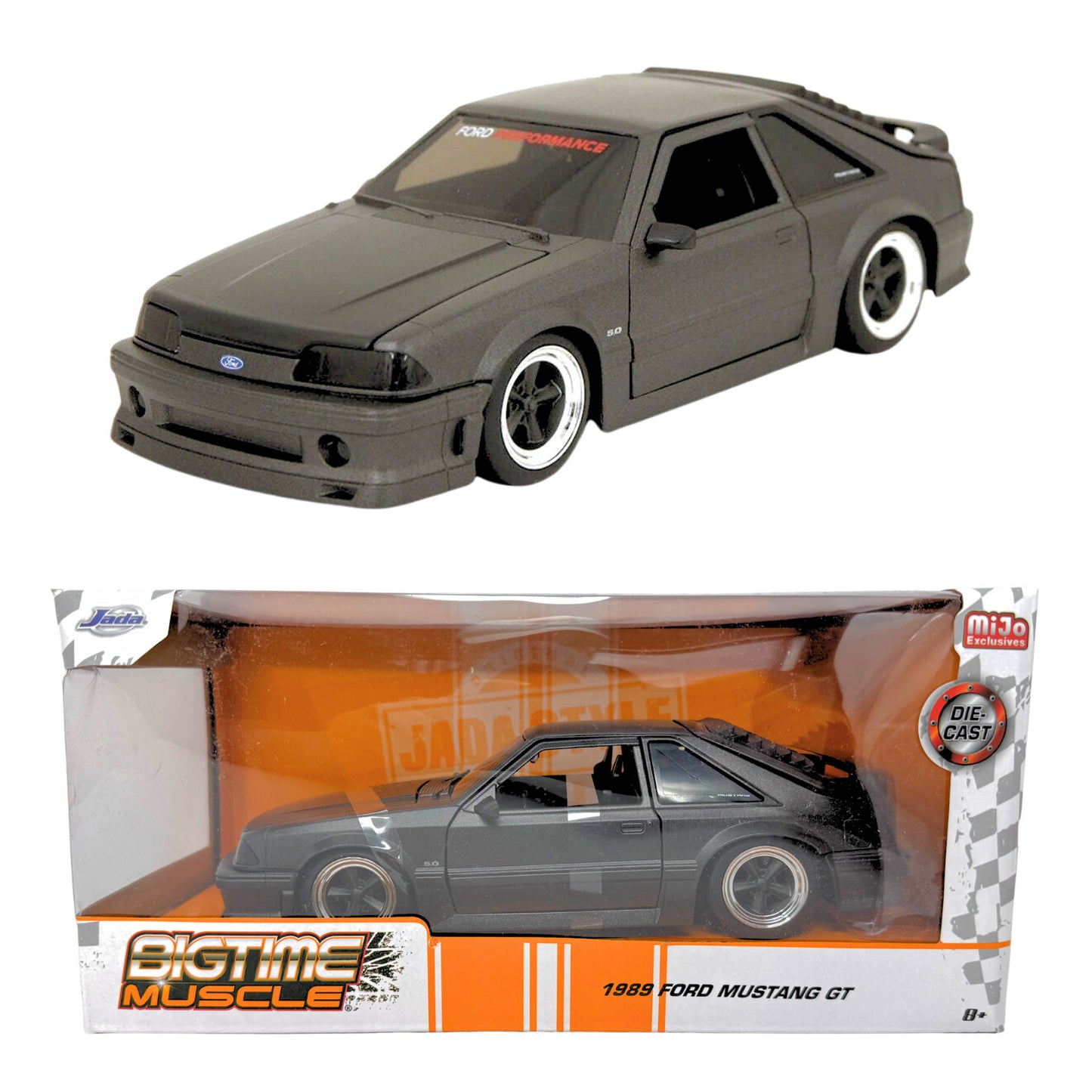 Jada Bigtime Muscle 1989 Ford Mustang GT MiJo Exclusive 1:24 Diecast