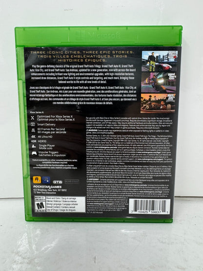 Grand Theft Auto The Trilogy Xbox Series X Video Game Good Condition!!!