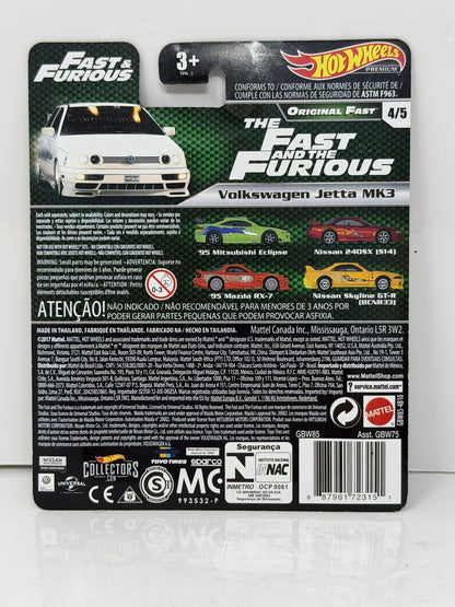 Hot Wheels Premium Fast & Furious Original Volkswagen Jetta MK3 1:64 Diecast