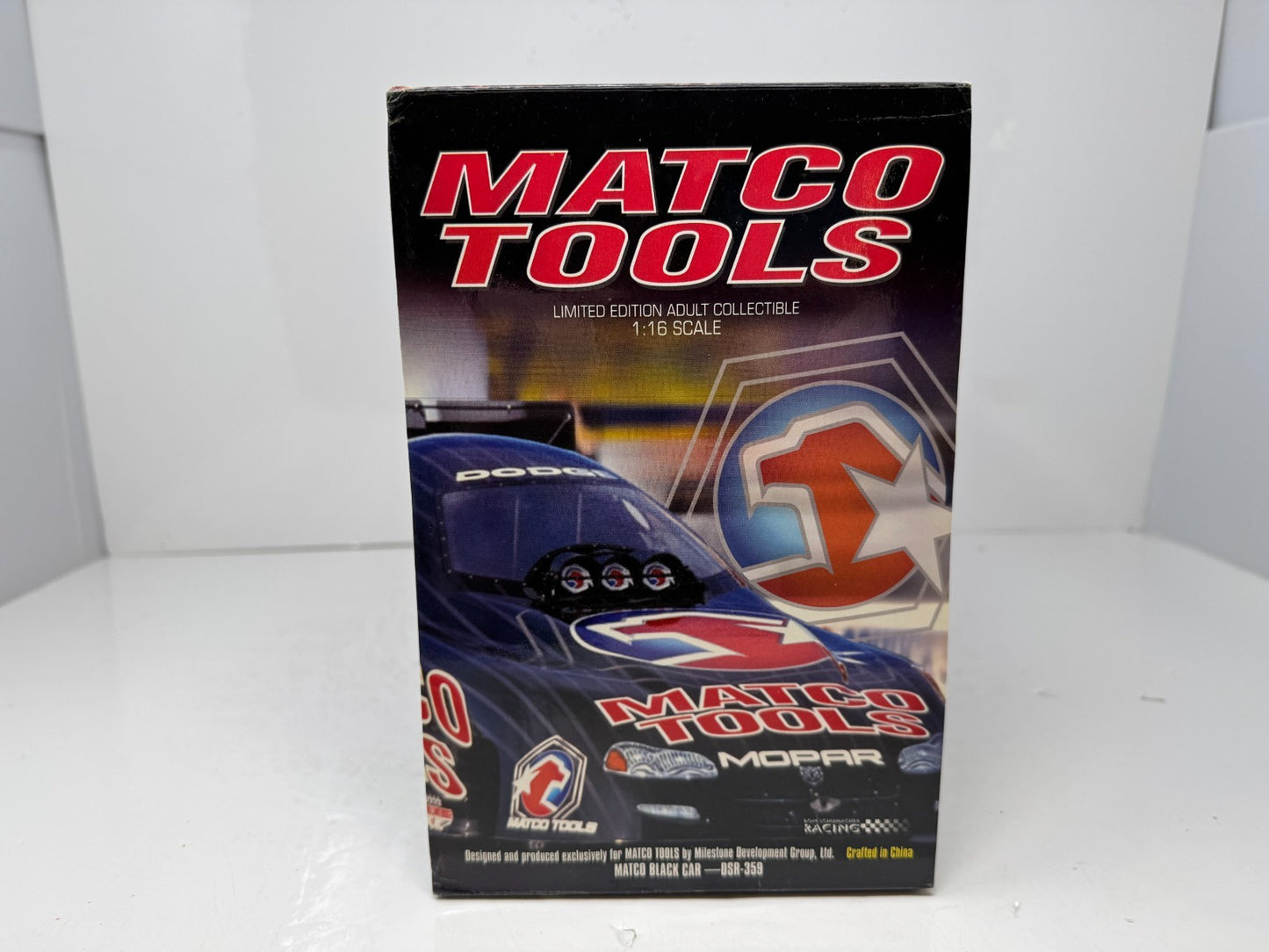 Milestone Whit Bazemore NHRA Matco Tools Iron Black Dodge Funny Car 1:16 Scale