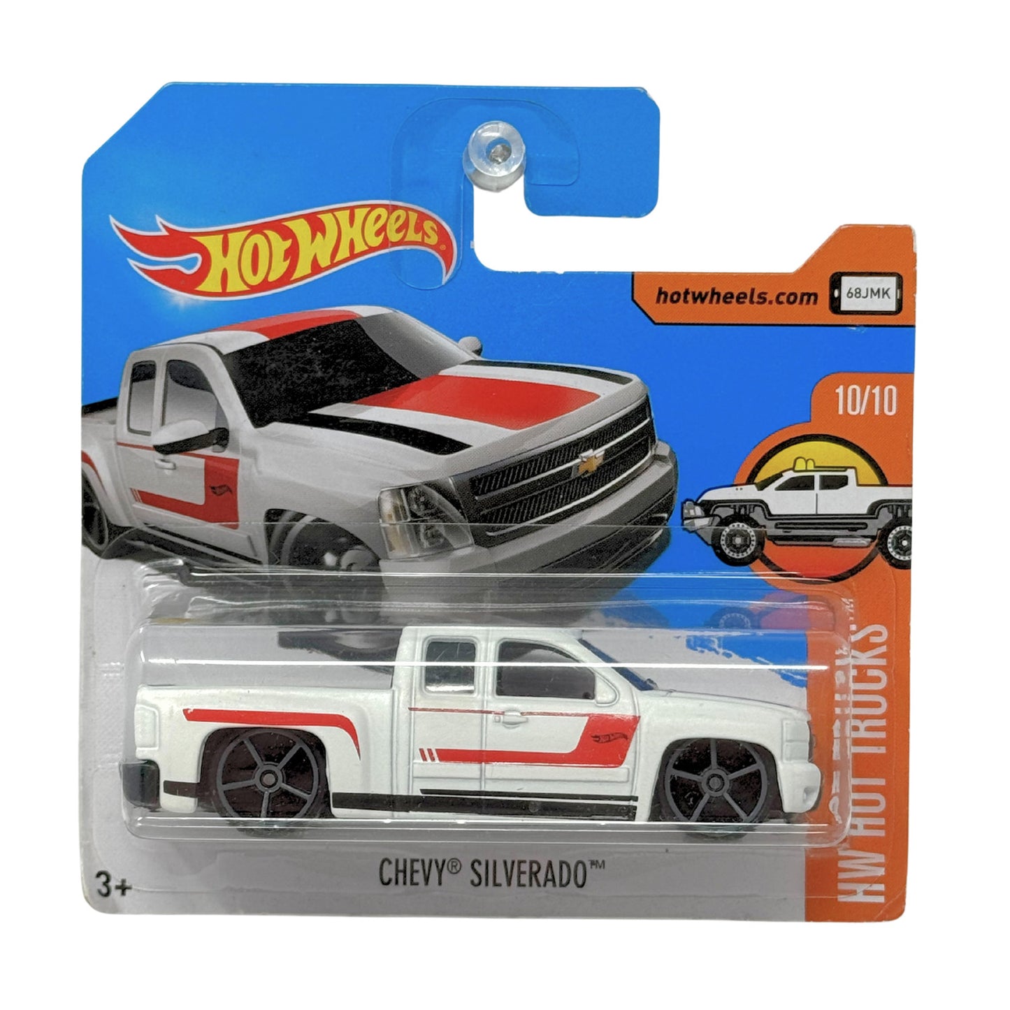 Hot Wheels HW Hot Trucks Chevy Silverado 1:64 Diecast Short Card