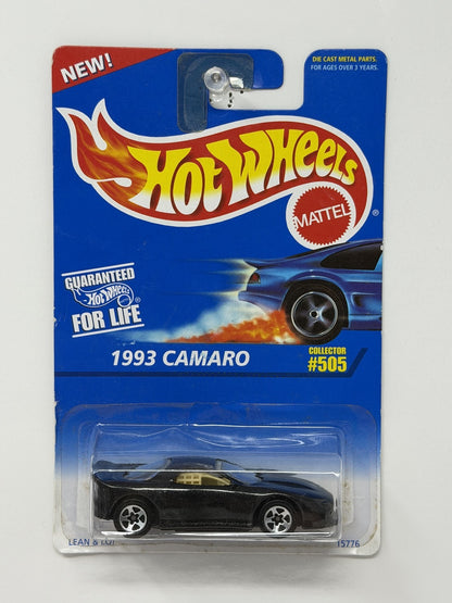 Hot Wheels 1993 Chevrolet Camaro Collector #505 1:64 Diecast Black