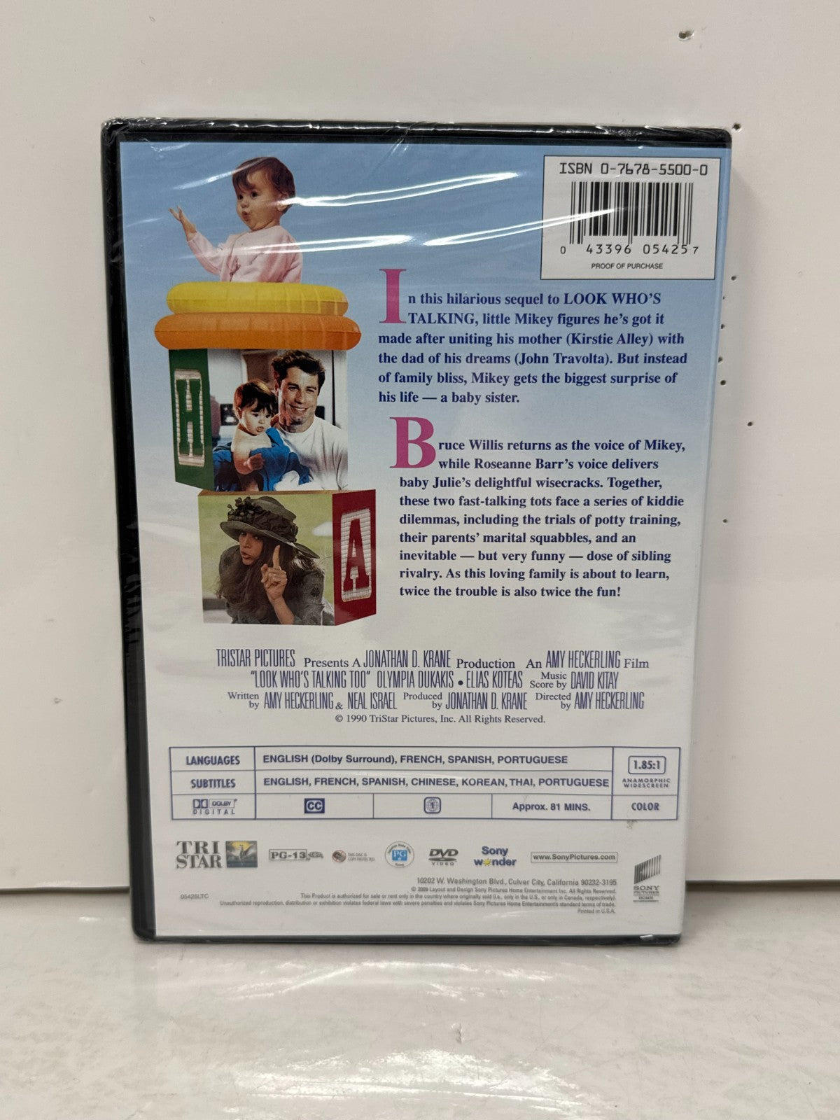 Look Who’s Talking Too DVD John Travolta Family Comedy Sequel New & Sealed