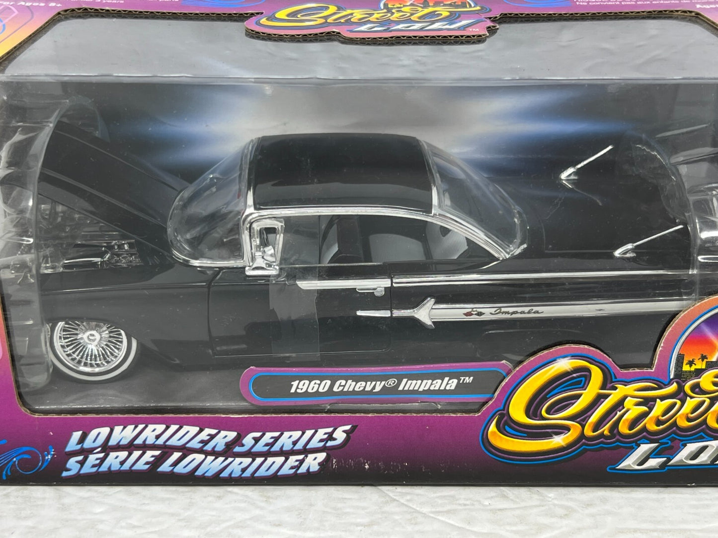 Jada Street Low 1960 Chevy Impala Coupe Lowrider Series 1:24 Diecast Color Black