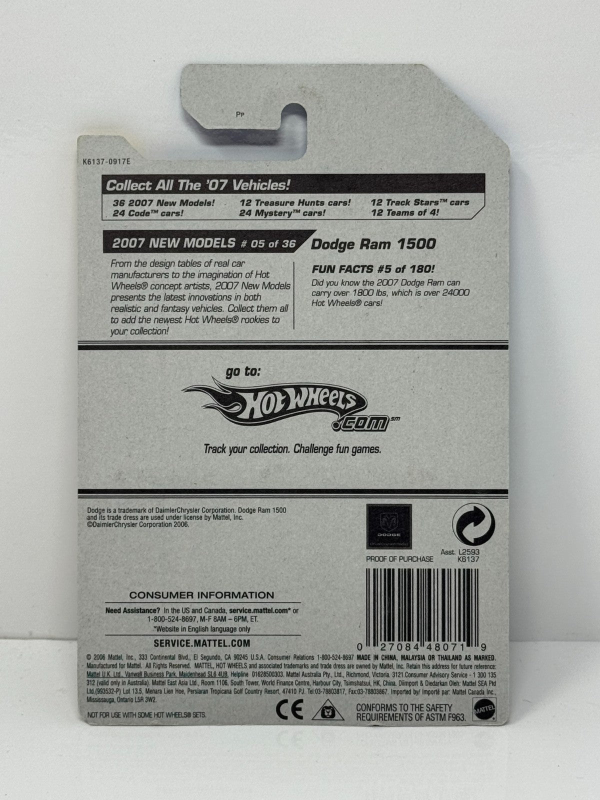 Hot Wheels New Models Dodge Ram 1500 1:64 Diecast