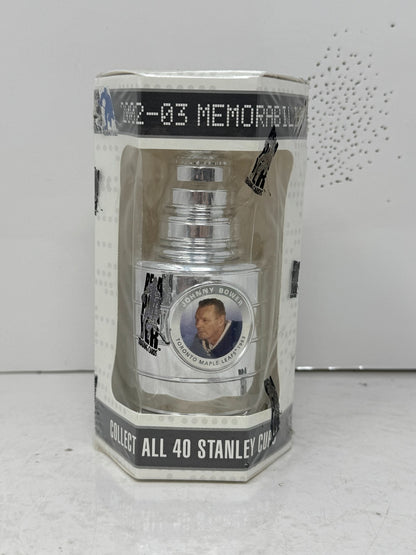 2002-03 ITG Memorabilia Stanley Cup Mini Trophy Johnny Bower Toronto Maple Leafs