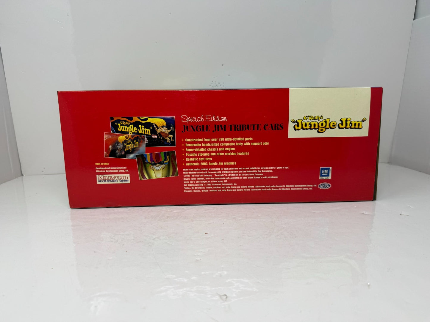 Milestone Bob Gilbertson NHRA Jungle Jim Tribute Blue Funny Car 1:16 Scale