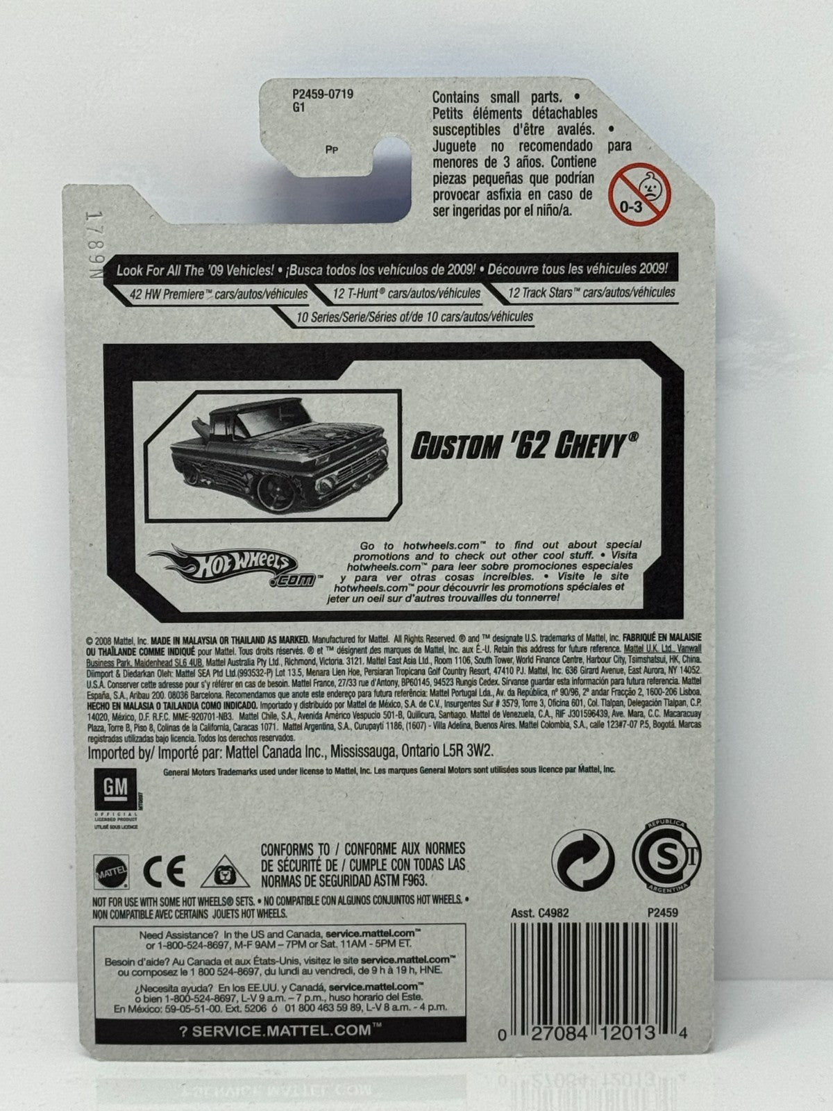 Hot Wheels Rebel Rides Custom 1962 Chevy Pickup 1:64 Diecast