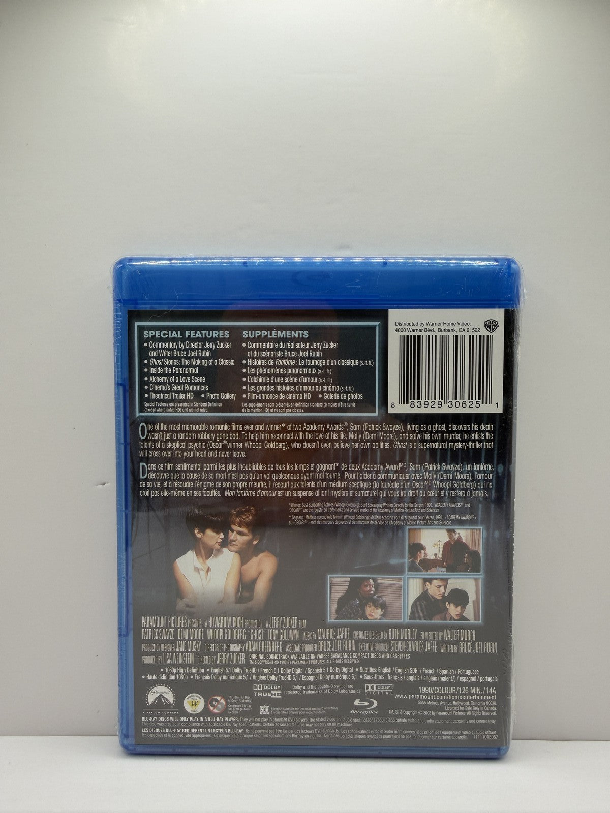 Ghost (Blu-ray) Patrick Swayze Demi Moore Whoopi Goldberg Romance
