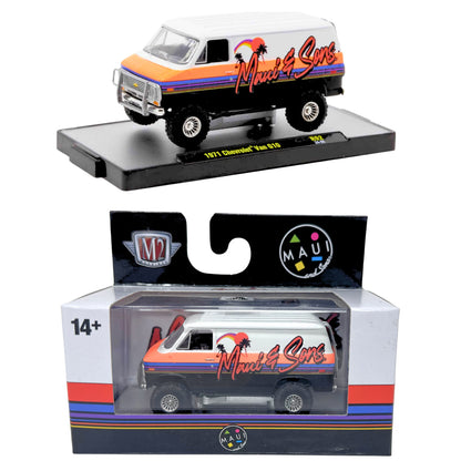 M2 Machines Maui and Sons 1971 Chevrolet Van G10 1:64 Diecast