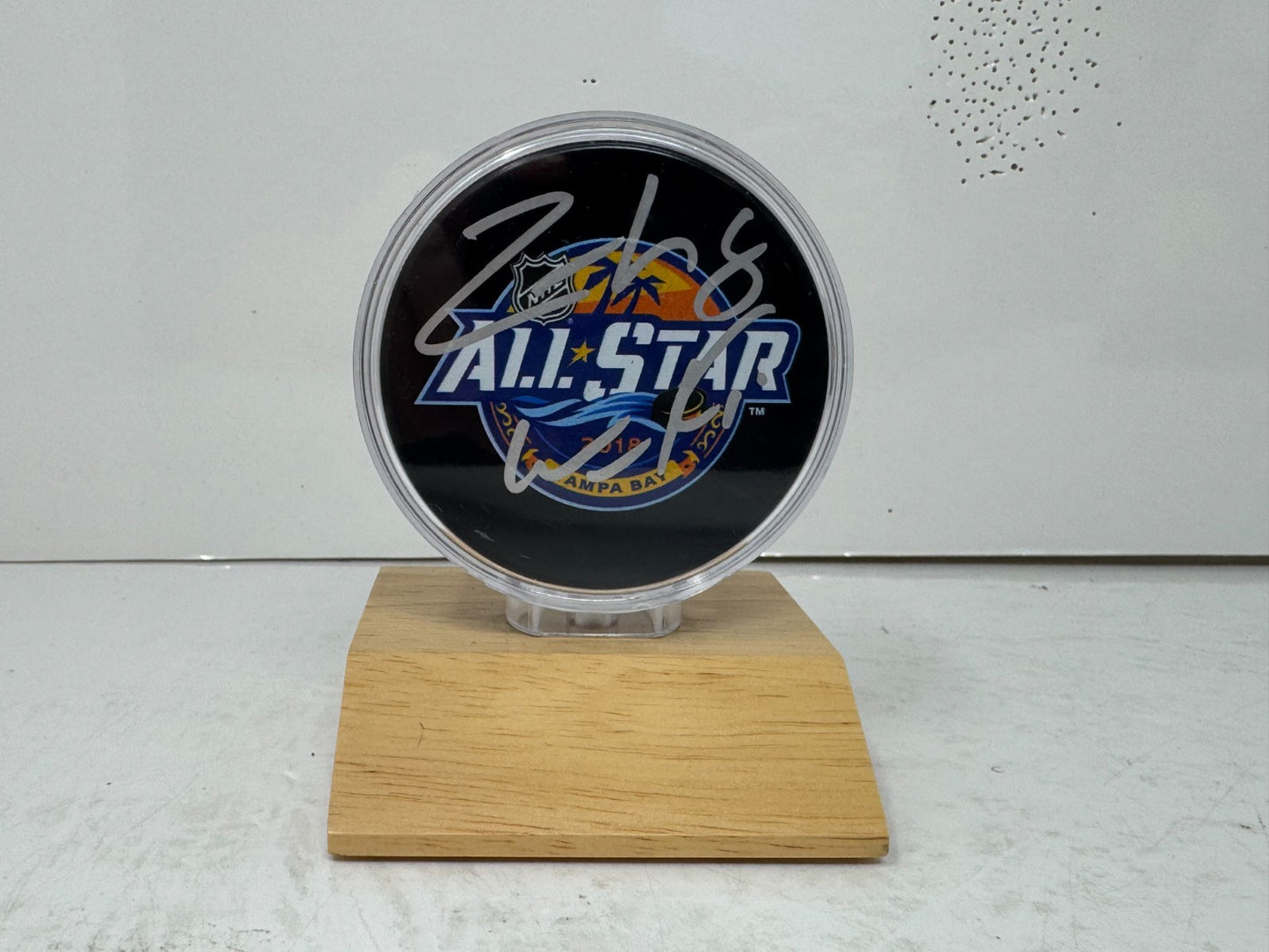 Zach Werenski 2018 NHL All-Star Game Signed Autograph Puck Silver Auto