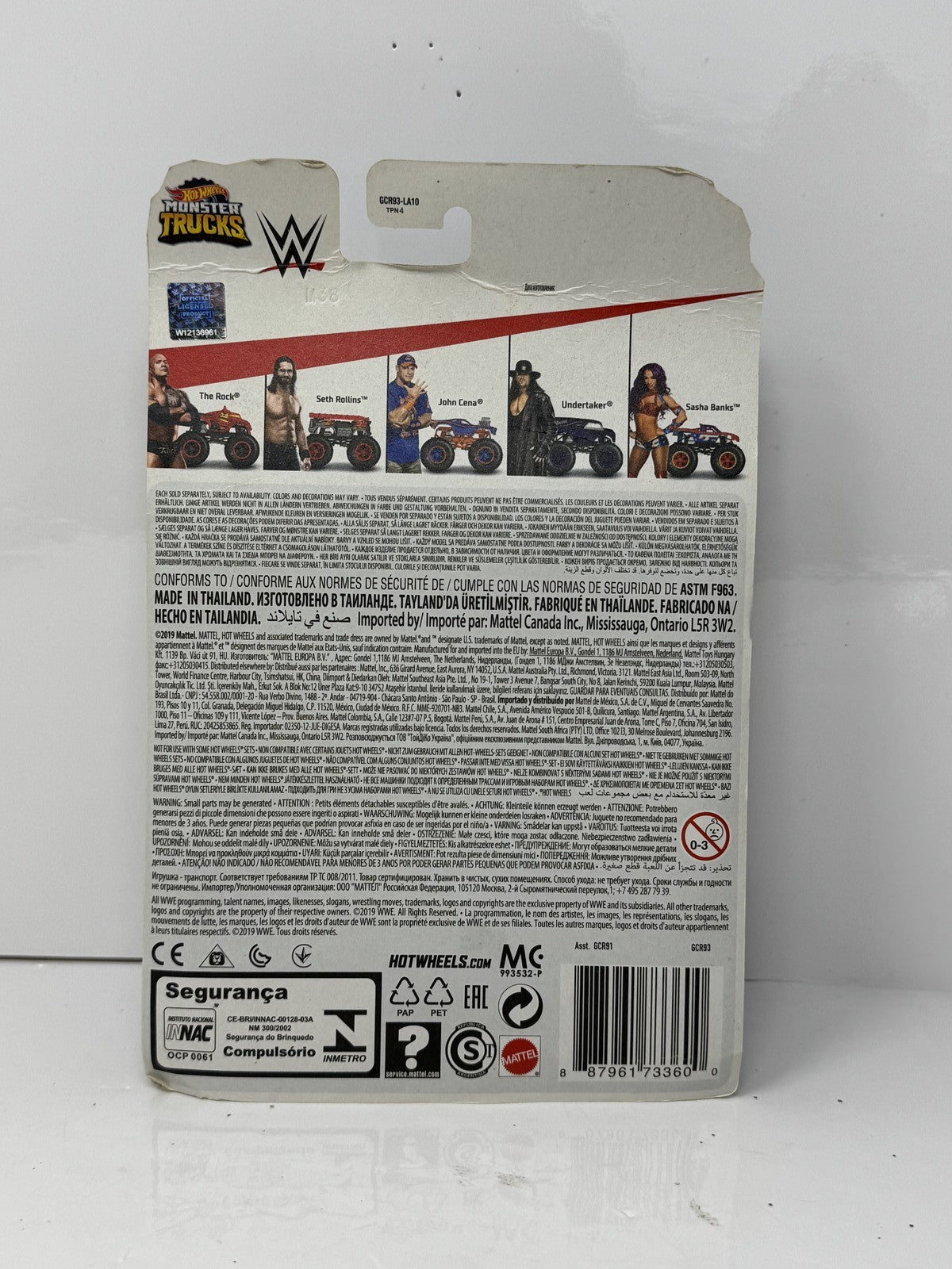 Hot Wheels Monster Trucks WWE Stone Cold Steve Austin 1:64 Diecast Red and Black