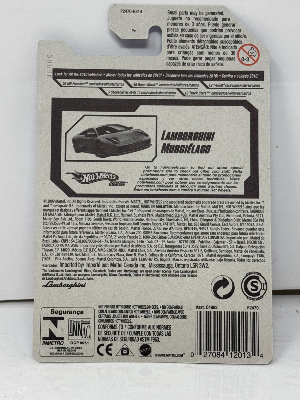 Hot Wheels '09 Dream Garage Lamborghini Murcielago 1:64 Diecast Orange