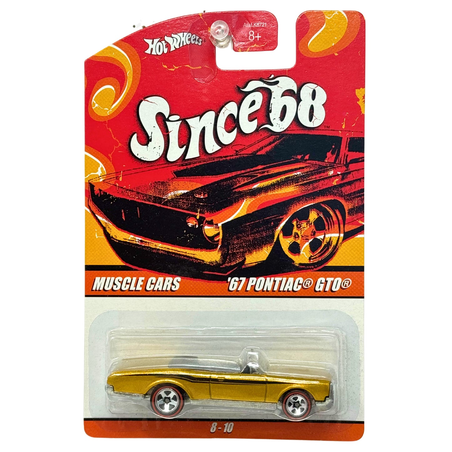 Hot Wheels Since '68 Muscle Cars 1967 Pontiac GTO Muscle Car 1:64 Diecast