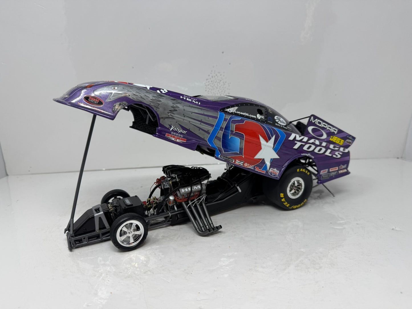 Milestone Whit Bazemore NHRA Matco Tools Iron Eagle Dodge Funny Car 1:16 Scale