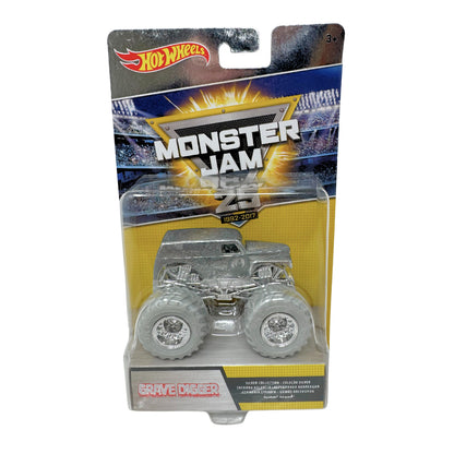 Hot Wheels Monster Jam 25th Anniv. Grave Digger Silver Collection 1:64 Diecast