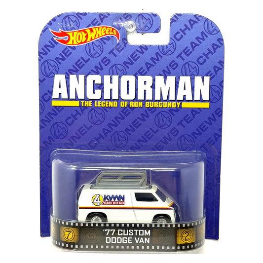 Hot Wheels Retro Entertainment Anchorman 1977 Custom Dodge Van 1:64 Diecast