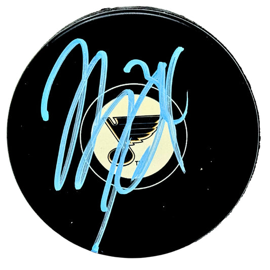 Jake Allen St. Louis Blues Signed NHL Autograph Puck Blue Auto