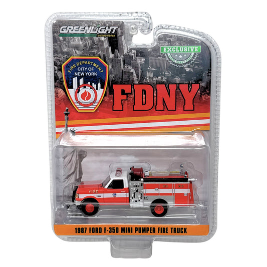 Greenlight FDNY 1987 Ford F-350 Mini Pumper Fire Truck 1:64 Diecast