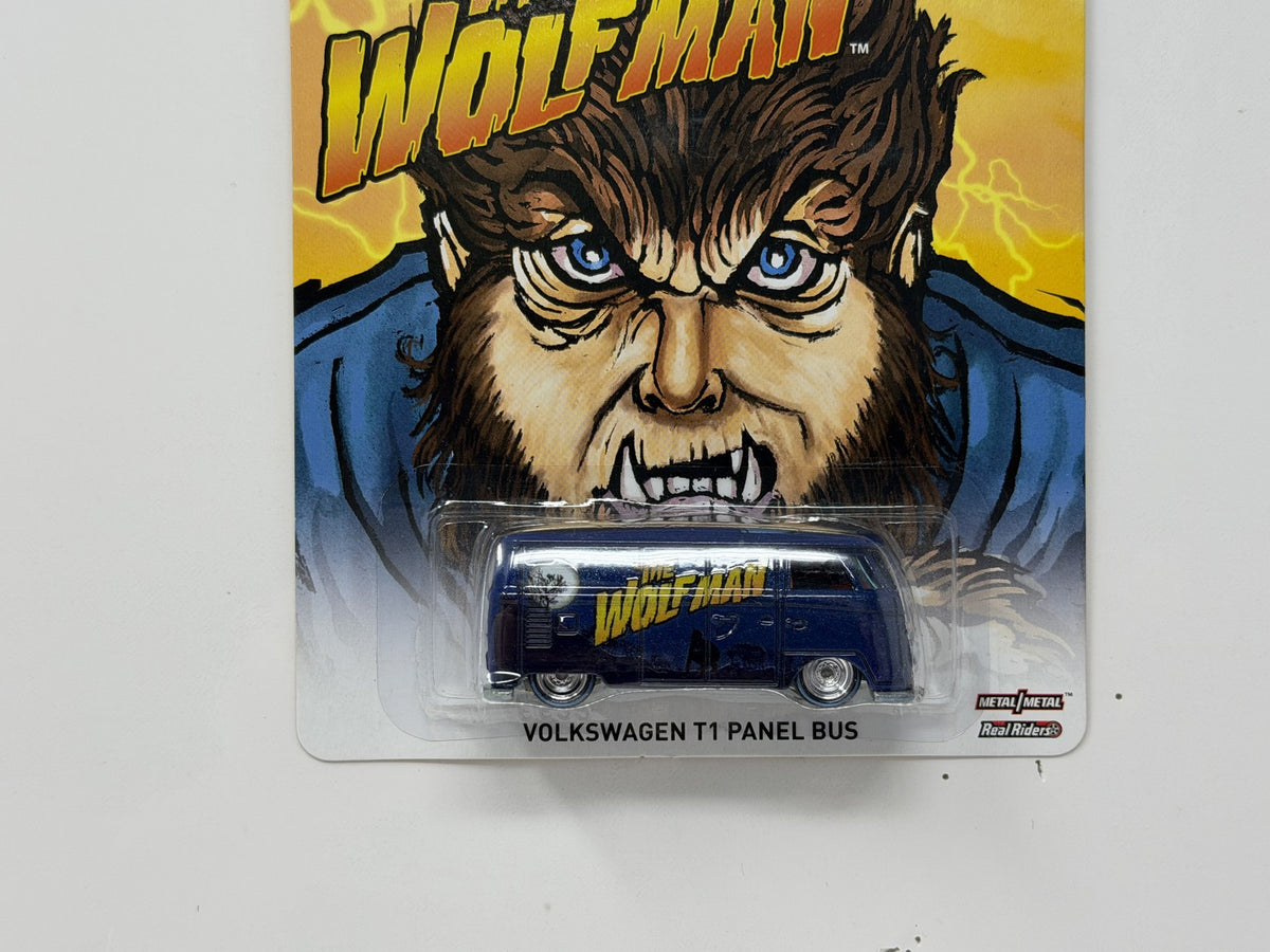 Hot Wheels Monsters Wolf Man Volkswagen T1 Panel Bus 1:64 Diecast Real Riders