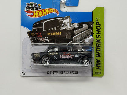 Hot Wheels HW Workshop 1955 Chevy Bel Air Gasser Black 1:64 Diecast Short Card
