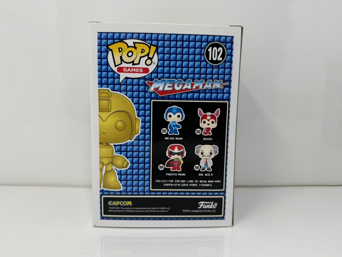 Funko Pop! Games Megaman #102 Mega Man Gold Game Stop Exclusive Vinyl Figure