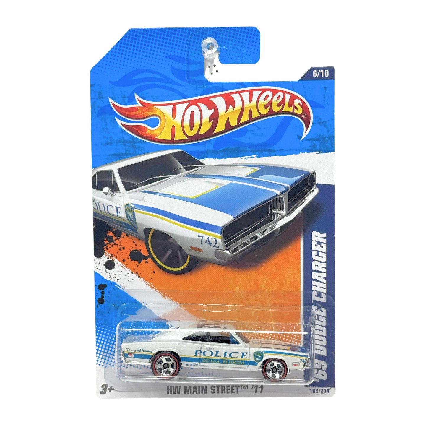 Hot Wheels Main Street 2011 Dodge Charger Police 1:64 Diecast