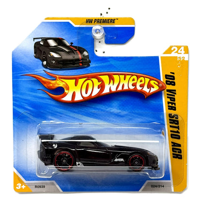 Hot Wheels Premiere 2008 Dodge Viper SRT10 ACR 1:64 Diecast Black Short Card