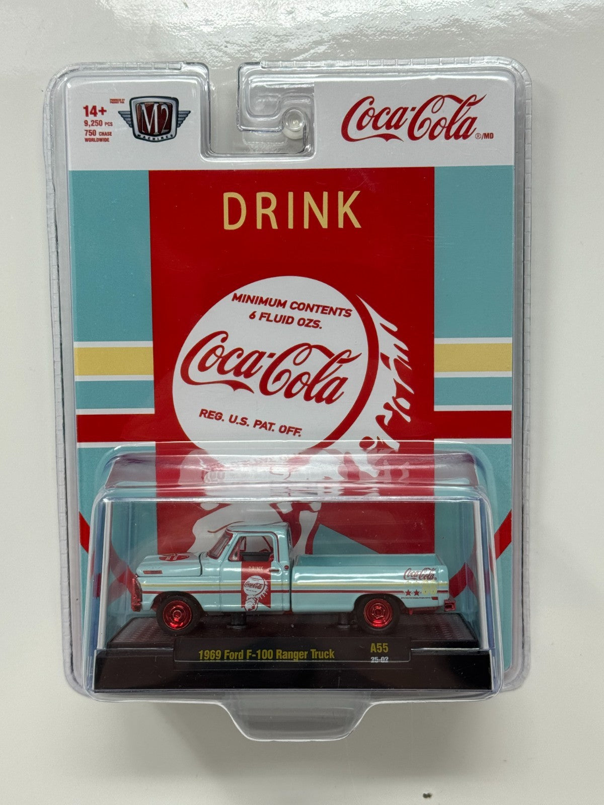 M2 Machines Coca-Cola 1969 Ford F-100 Ranger Truck CHASE 1:64 Diecast