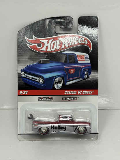 Hot Wheels Slick Rides Custom 1962 Chevrolet Pickup Holley 1:64 Diecast Red