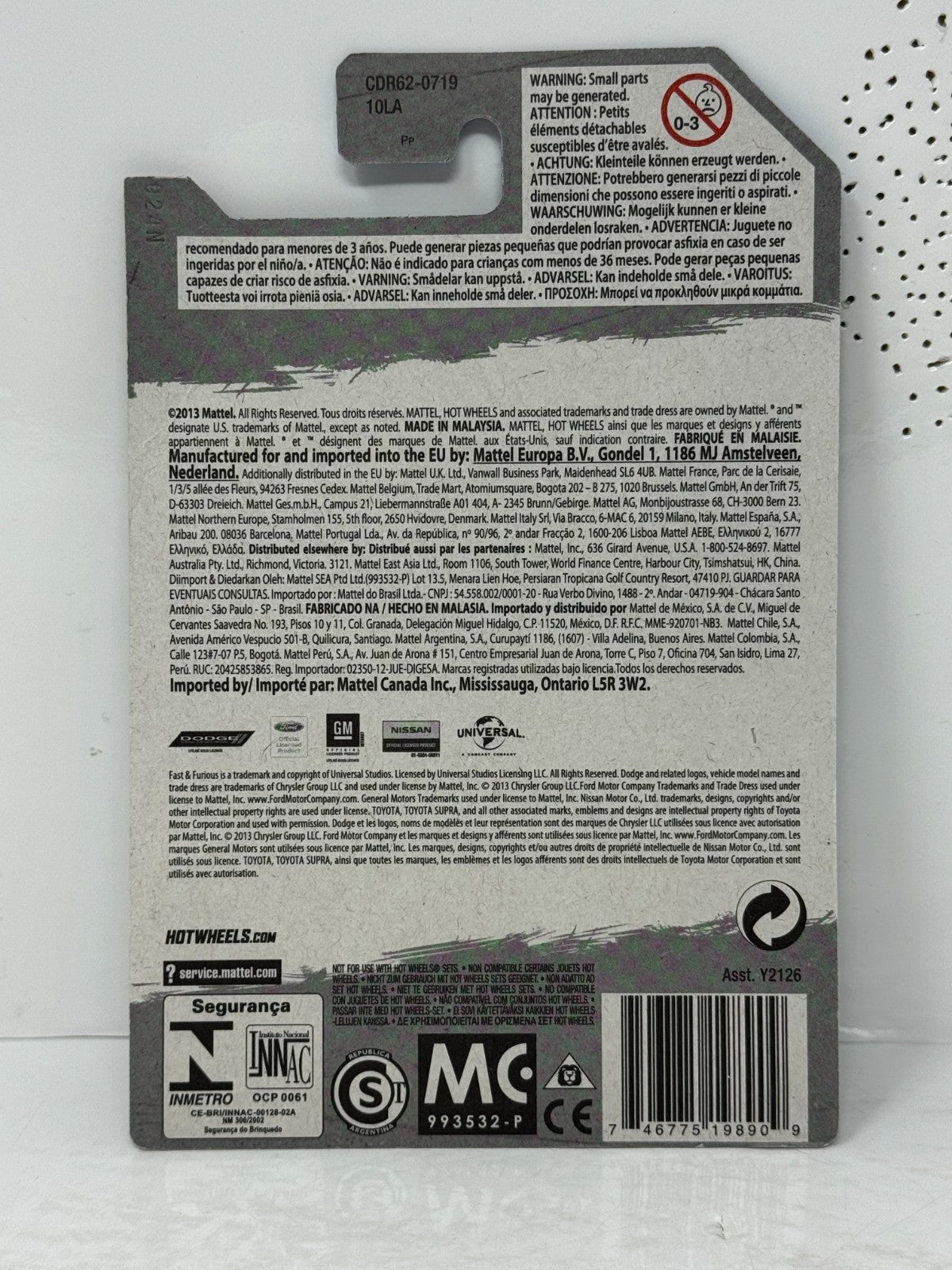 Hot Wheels Fast & Furious 1972 Ford Gran Torino Sport 1:64 Diecast