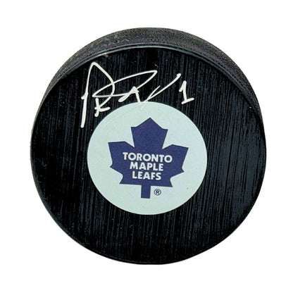 Peter Ing Toronto Maple Leafs Signed NHL Autograph Puck Silver Auto