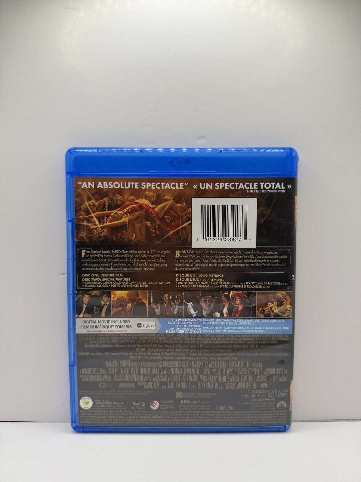 Babylon (Blu-ray) Brad Pitt Margot Robbie Drama