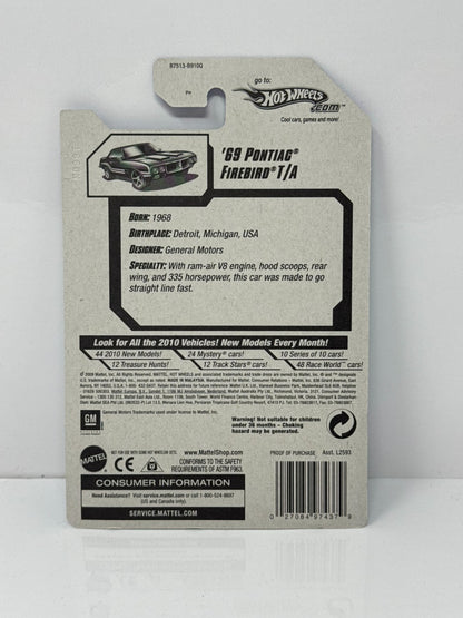 Hot Wheels Muscle Mania 1969 Pontiac Firebird TA 1:64 Diecast Factory Sealed