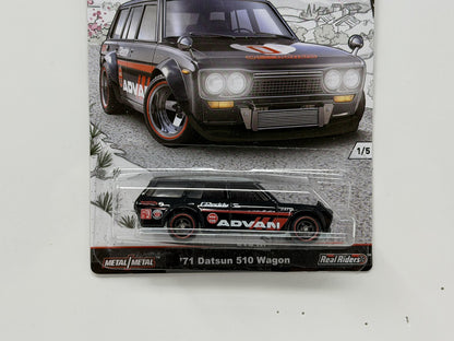 Hot Wheels Japan Historics 1971 Datsun 510 Wagon 1:64 Diecast Real Riders