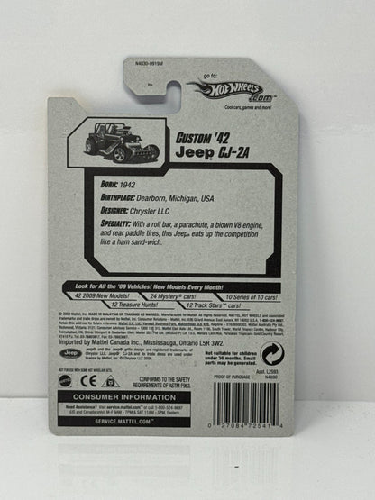 Hot Wheels 2009 New Models Custom 1942 Jeep CJ-2A 1:64 Diecast Factory Sealed