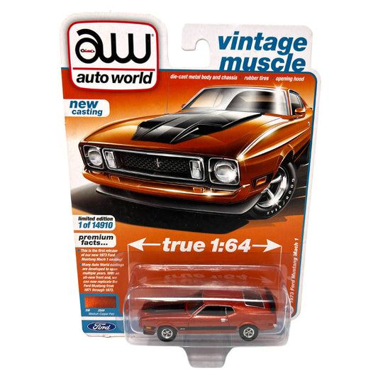 Auto World 1973 Ford Mustang Mach 1 Vintage Muscle 1:64 Diecast