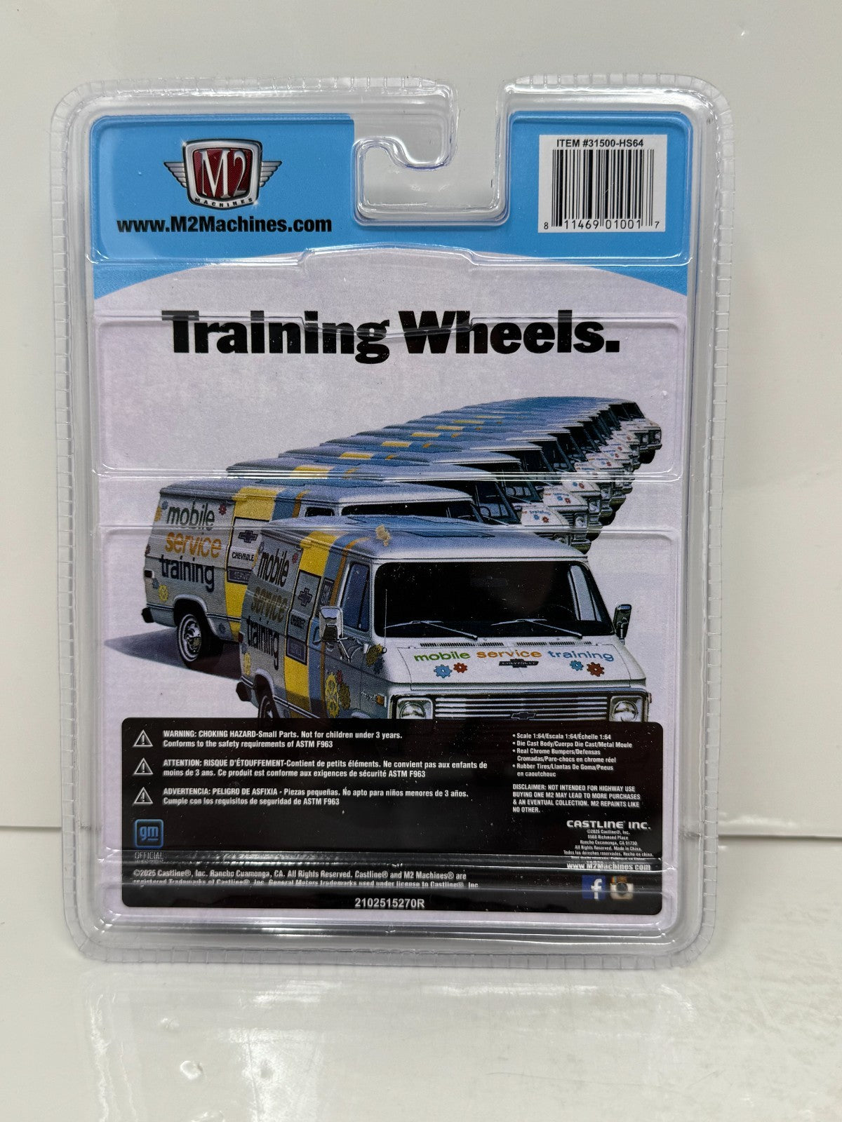 M2 Machines Training Wheels 1972 Chevrolet Van G10 Mobile Service 1:64 Diecast