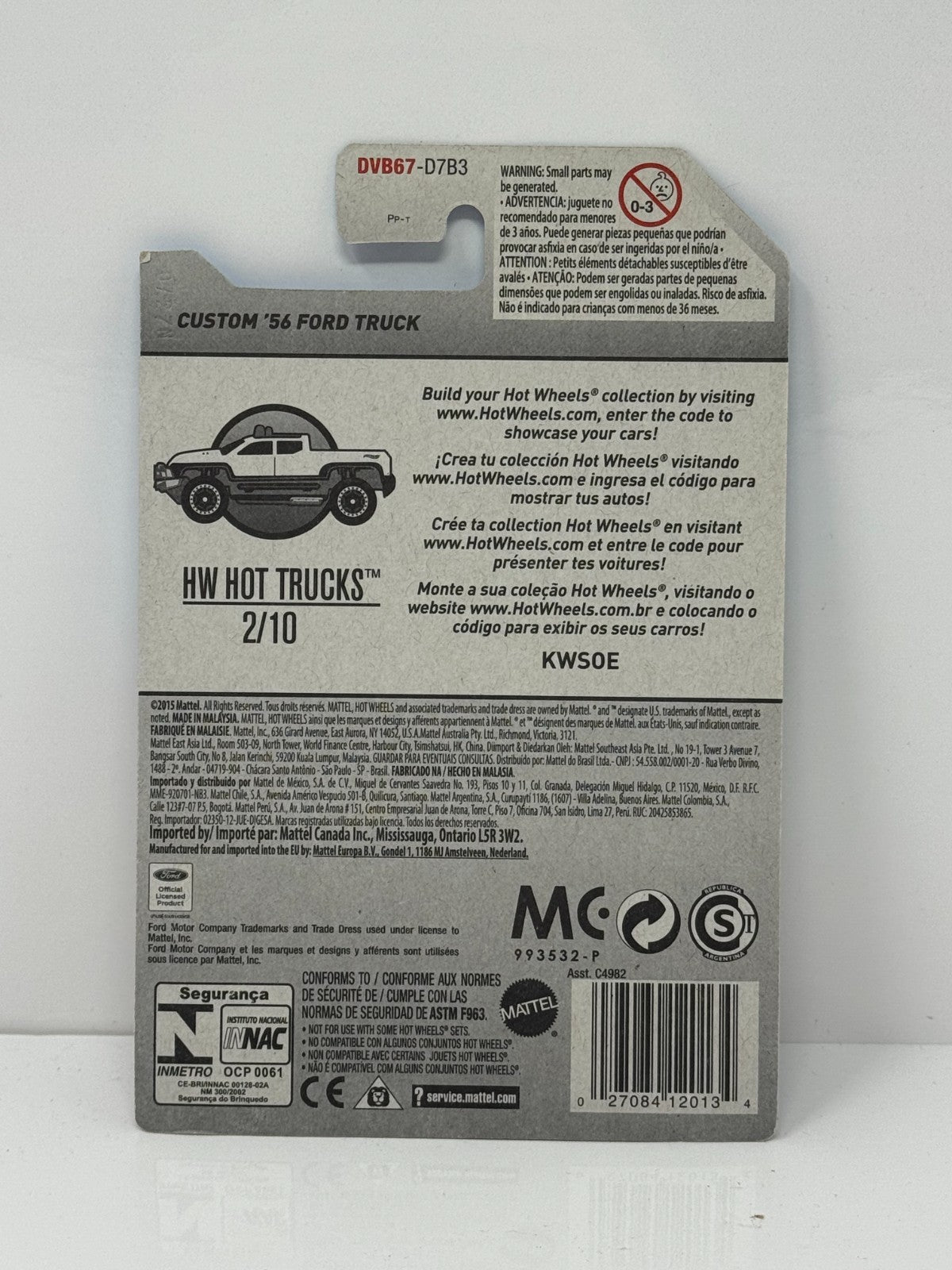 Hot Wheels Hot Trucks Custom 1956 Ford Truck 1:64 Diecast