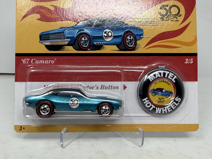 Hot Wheels 50th Anniversary Originals 1967 Camaro 1:64 Diecast Blue