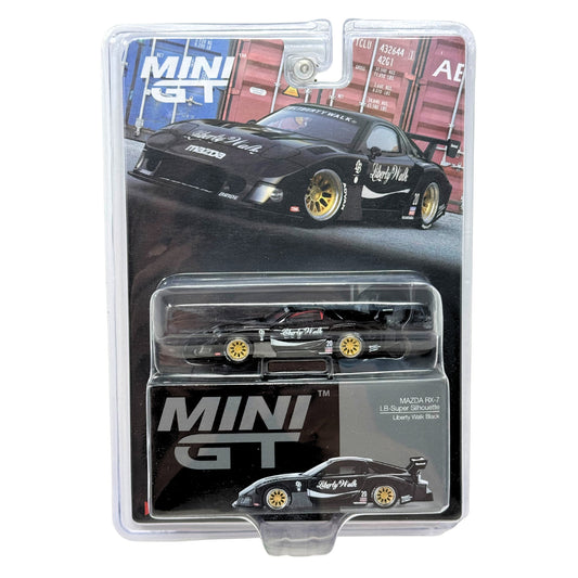 Mini GT Mazda RX-7 LB-Super Silhouette Liberty Walk Black 1:64 Diecast