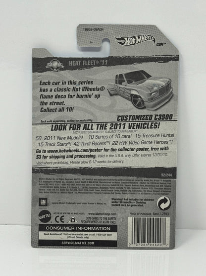 Hot Wheels Heat Fleet 1988 Customized Chevy C3500 1:64 Diecast Factory Sealed