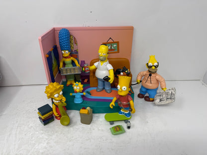 Simpsons World of Springfield Simpson Family Living Room Playmates Playset