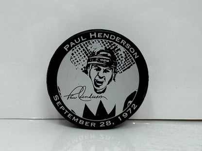Paul Henderson Team Canada 1972 Summit Series Commemorative Hockey Puck