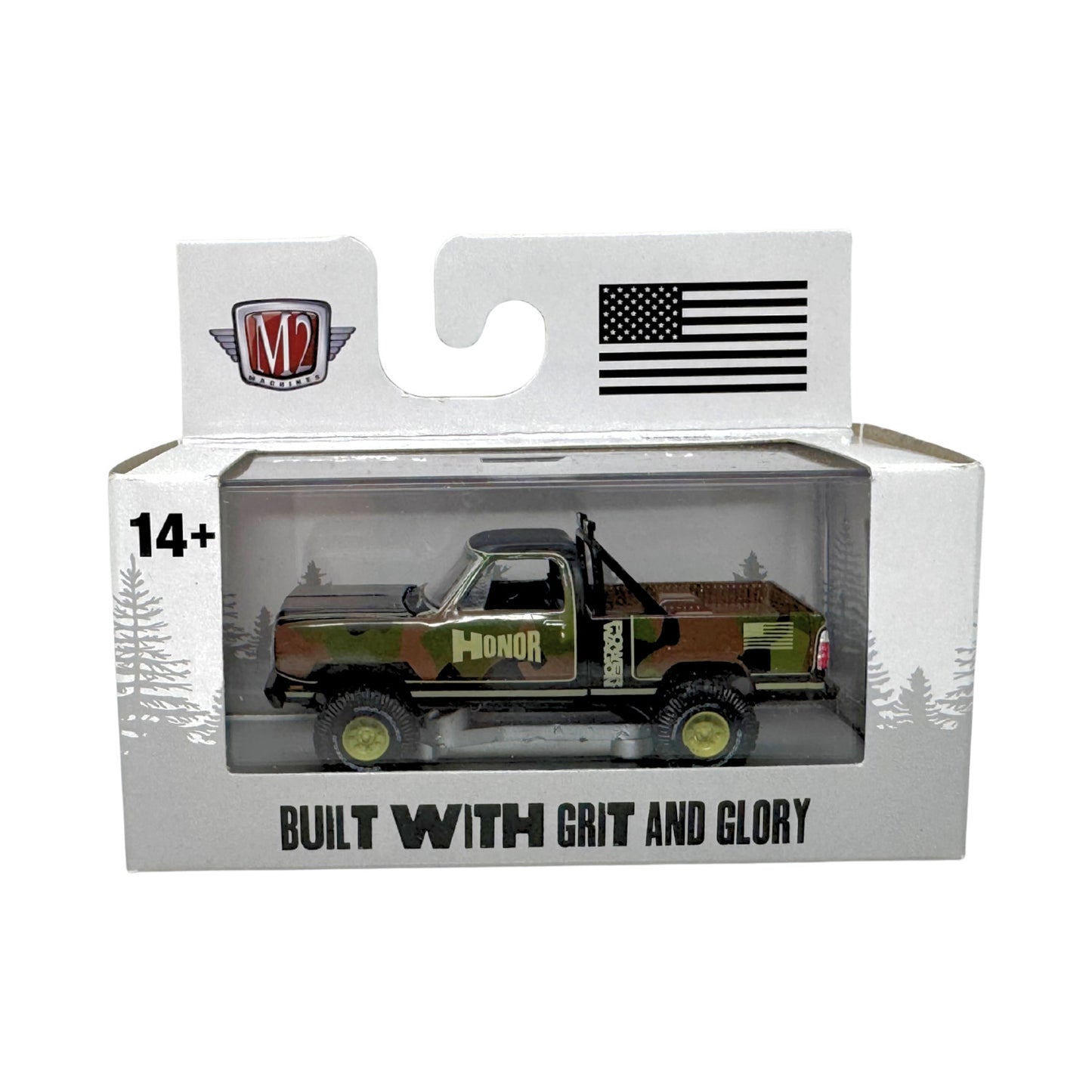 M2 Machines Built With Grit And Glory 1979 Dodge Macho Power Wagon 1:64 Diecast