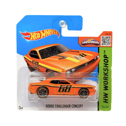 Hot Wheels Workshop Dodge Challenger Concept 1:64 Diecast Orange Short Card