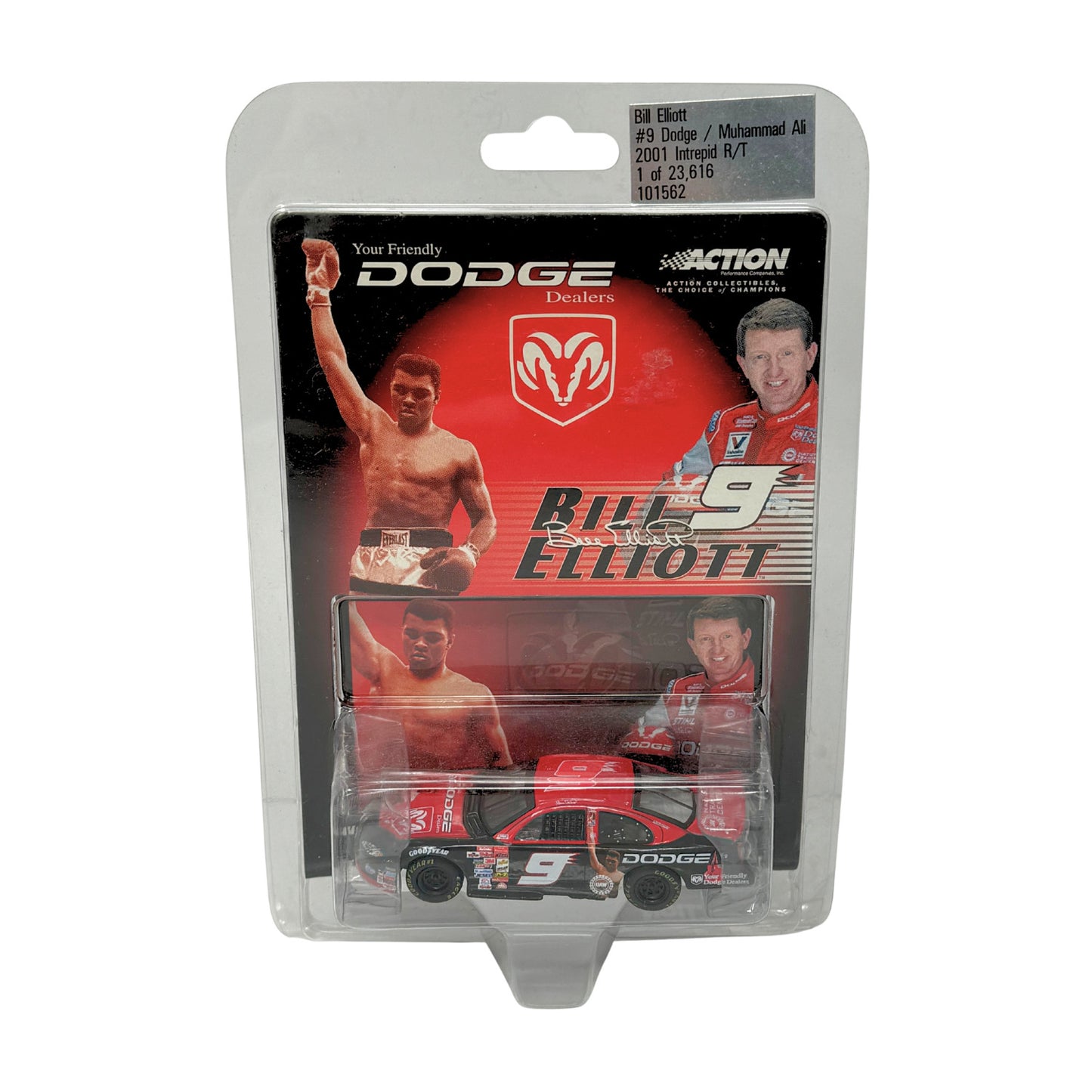 Action Nascar #9 Bill Elliott Dodge Muhammad Ali 2001 Intrepid R/T 1:64 Diecast