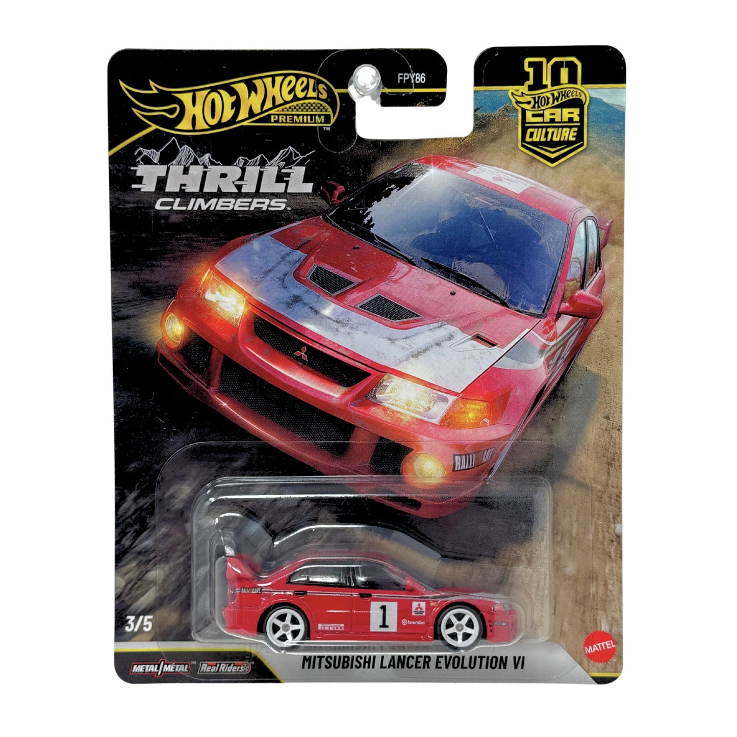 Hot Wheels Premium Thrill Climbers Mitsubishi Lancer Evo VI 1:64 Diecast