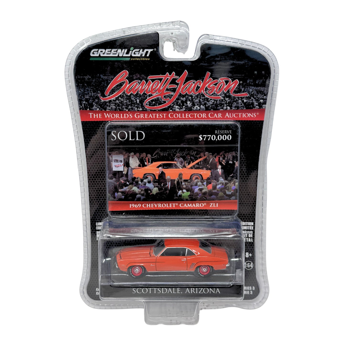 Greenlight Barrett-Jackson 1969 Chevrolet Camaro ZL1 1:64 Diecast