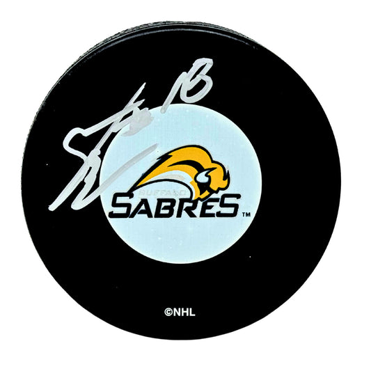 Steve Bernier Buffalo Sabres Signed NHL Autograph Puck Silver Auto